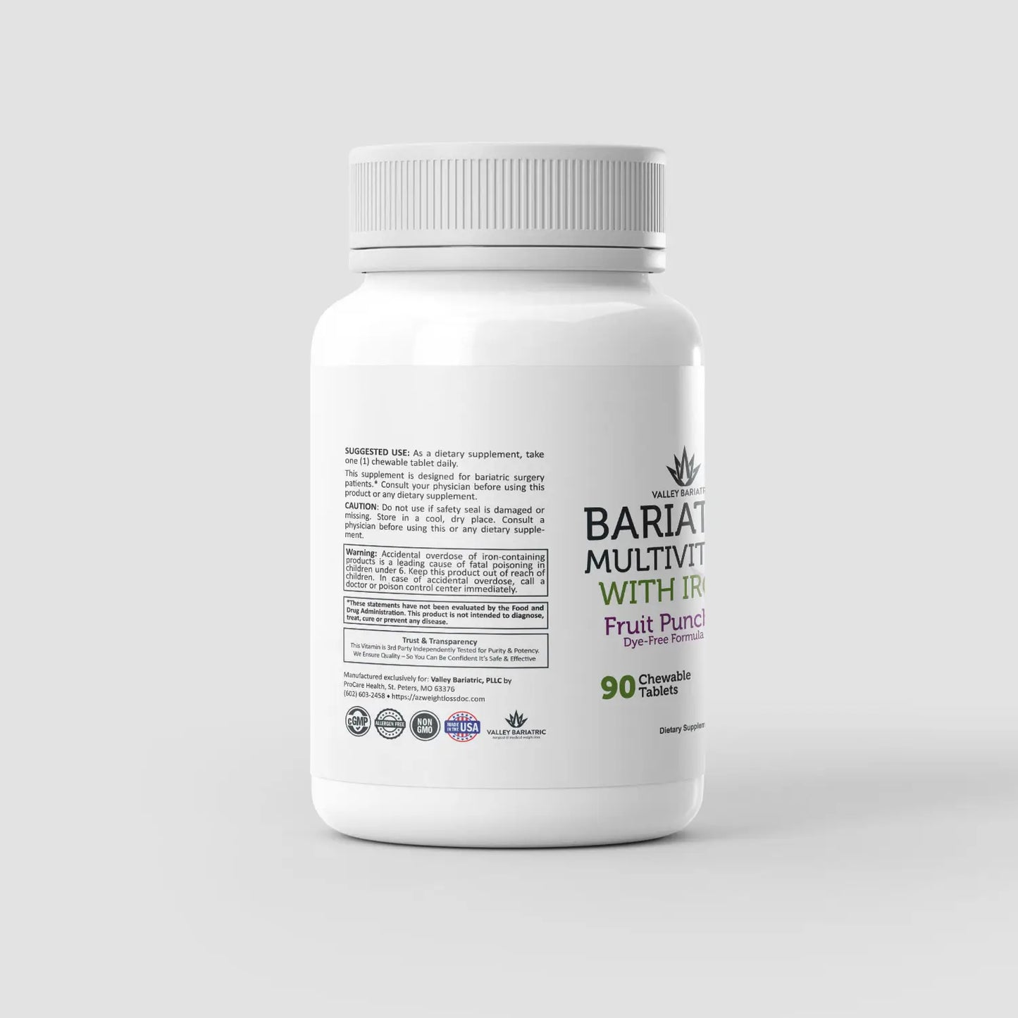 Bariatric Multi-Vitamin w/ Iron 18mg Chewable Tablet