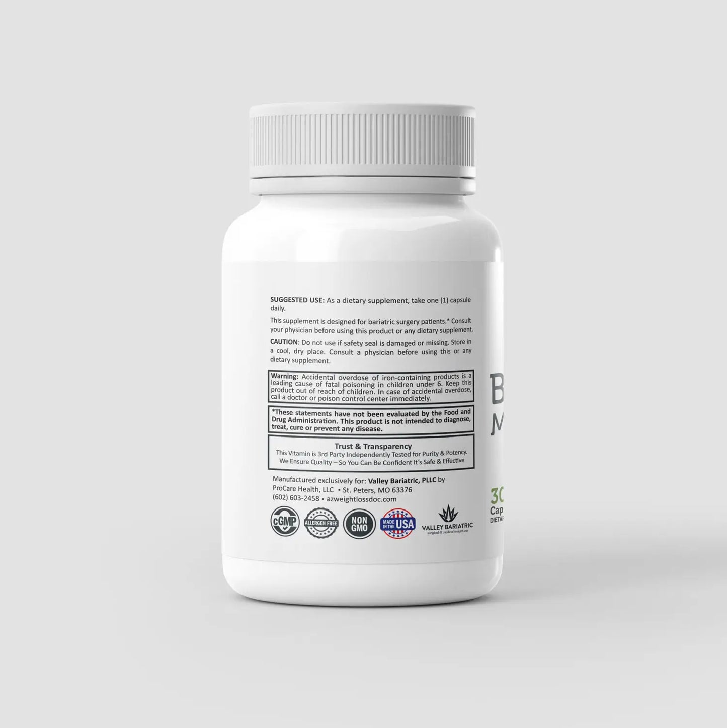 Bariatric Multi-Vitamin w/ Iron 18mg Capsule