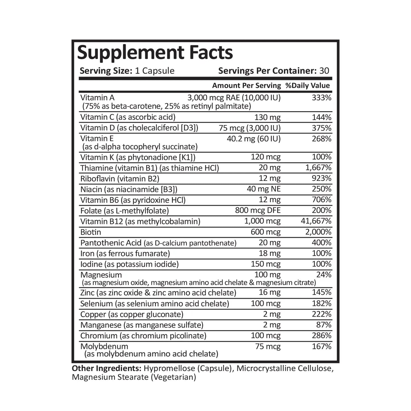 Bariatric Multi-Vitamin w/ Iron 18mg Capsule
