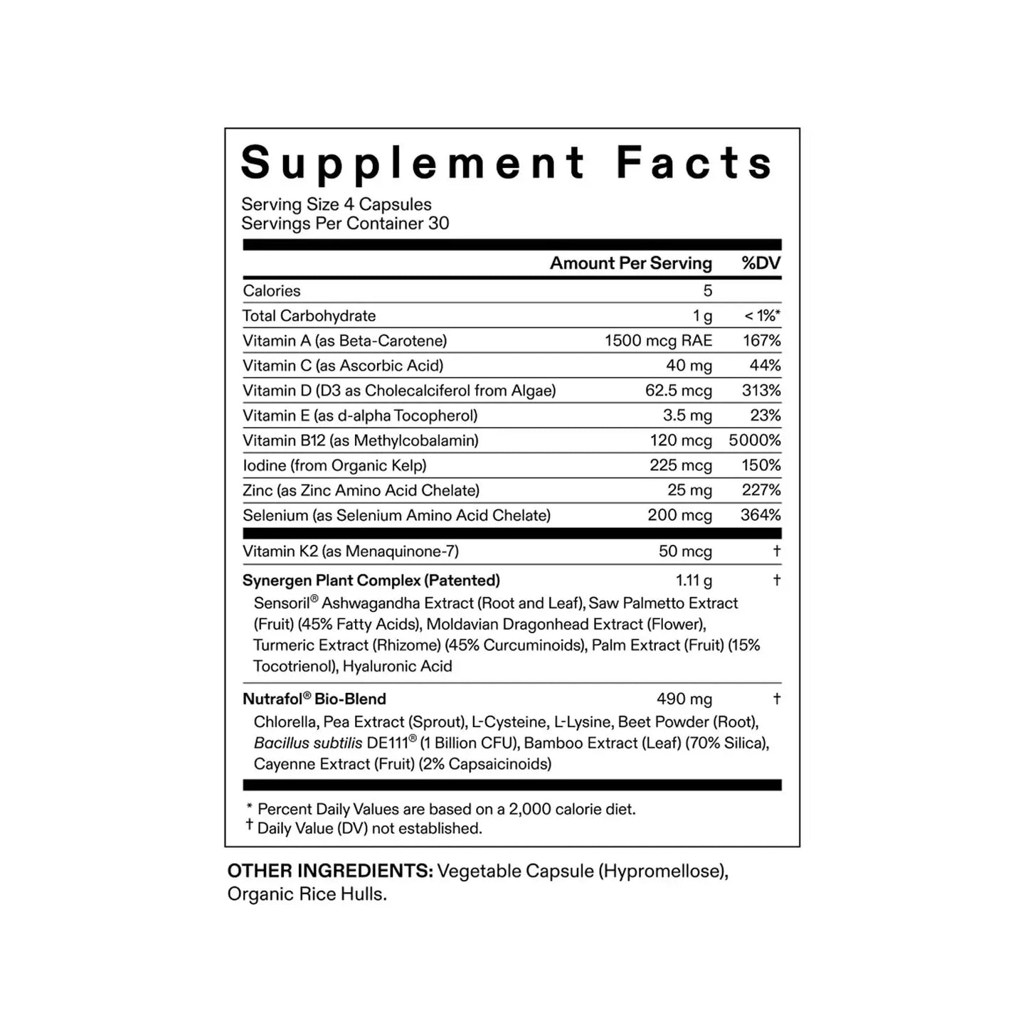 Women's Vegan Hair Growth Nutraceutical