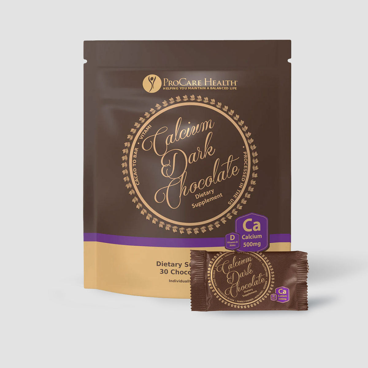Dark Chocolate Calcium Bars